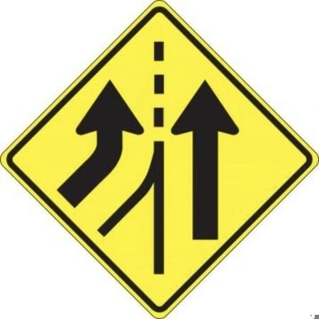 Accuform LANE GUIDANCE SIGN ADDED LEFT LANE FRW646RA FRW646RA